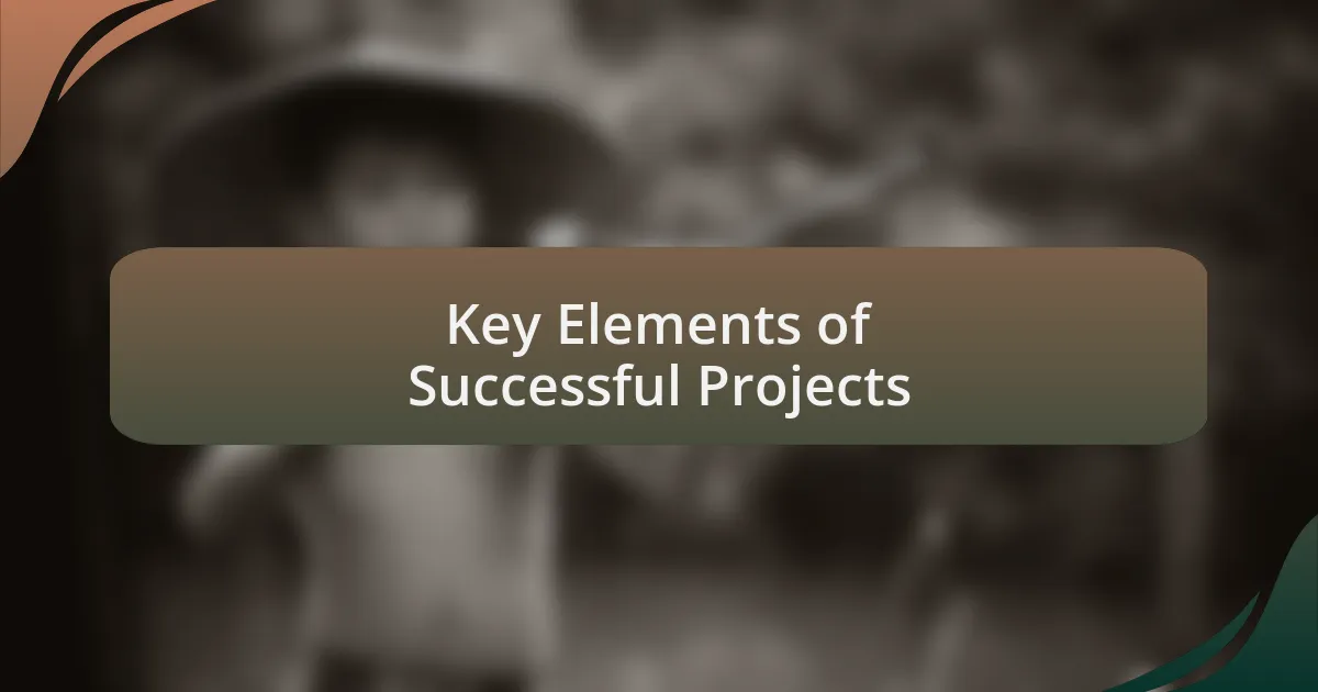 Key Elements of Successful Projects